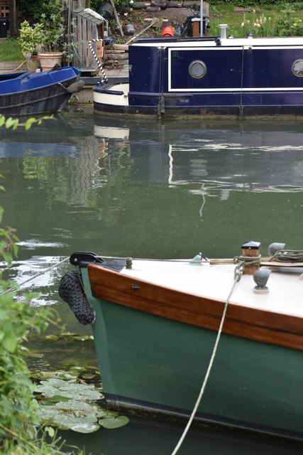 Moored boat detail, River Cam