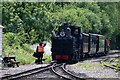 SK2406 : Statfold Barn Railway - Garratt approaching by Chris Allen