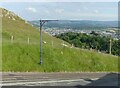 SH7782 : Telegraph pole, Great Orme Tramway by Alan Murray-Rust