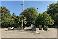 TQ3470 : Sitting area, Crystal Palace Park by Robin Stott