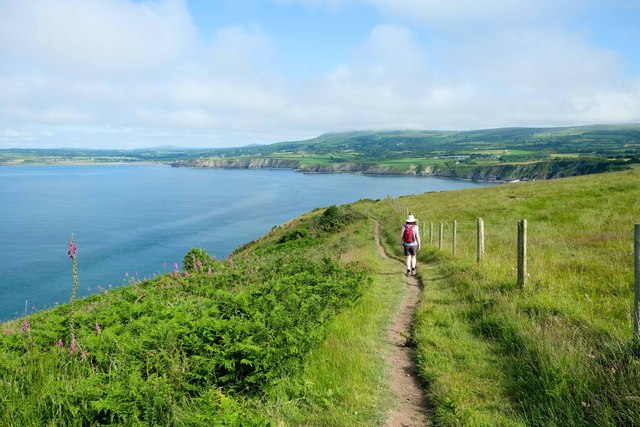 The Pembrokeshire Coast Path approaching Cwm-yr-Eglwys