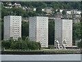 NS3274 : Firth of Clyde Architecture : Bay Street tower blocks, Port Glasgow by Richard West