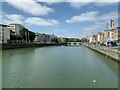 O1534 : View of river Liffey from Grattan Bridge, Dublin by Meirion