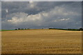 TM3575 : Field of stubble north of the Blyth valley by Christopher Hilton