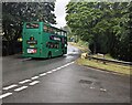 ST3190 : Green double-decker bus, Pillmawr Road, Malpas, Newport by Jaggery