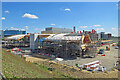 TL4555 : Cambridge South Station: roofing work by John Sutton