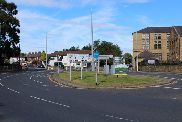 Mini Roundabout at Birks, near Morley