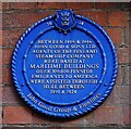 TA1028 : Heritage Plaque, Kingston upon Hull by Bernard Sharp