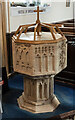 TF5183 : Font, St Peter's church, Trusthorpe by Julian P Guffogg