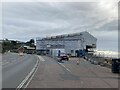 SY0179 : Exmouth lifeboat station under scaffolding and plastic sheeting by David Smith