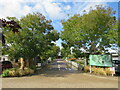 SZ1894 : Garden centre car park access road, Somerford, Christchurch by Malc McDonald