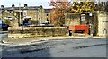 SD9046 : Bridge parapet and electricity substation on NW side of Victoria Road at Valley Road junction by Roger Templeman