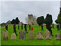 SK5668 : Part of the 2024 Remembrance display, with the Parish church, Warsop by Ruth Sharville