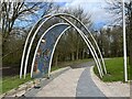 SJ8848 : Arches at entrance to Central Forest Park by Jonathan Hutchins