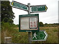 TQ0895 : Signpost and Information Board at Croxley Common Moor by David Hillas