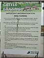 TQ0895 : Cattle Grazing Notice at Croxley Common Moor by David Hillas