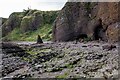 NO6844 : Eroding coast at Castle Rock, Auchmithie, Angus by Adrian Diack