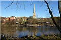 SO8454 : View across the River Severn to Worcester by Philip Halling