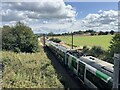 SJ7854 : Train approaching Alsager station by Jonathan Hutchins