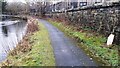 SD8433 : Leeds & Liverpool Canal running south in parallel with Mark Hall Street by Roger Templeman