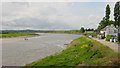 SJ5686 : Fiddlers Ferry, River Mersey by Martin Clark