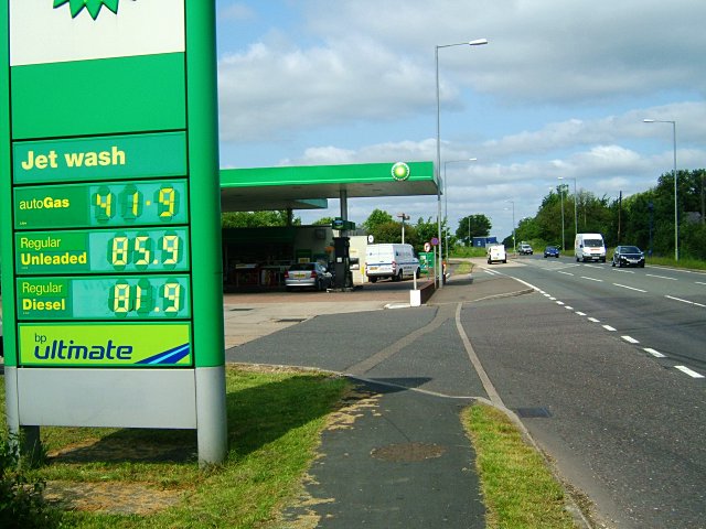 Filling station at Childerley Gate