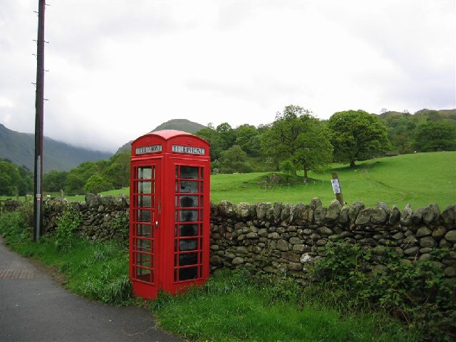 Phone Box near Deepdale Bridge, A592