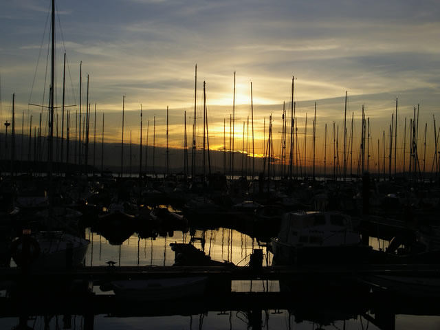 Sunset at Parkstone Yacht Club Marina