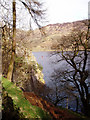 SH6452 : Llyn Gwynant from Penmaen-brith woods by David Gruar