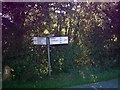 TM3271 : Roadsign on the B1117 at Ubbeston by Geographer