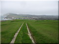 SZ3585 : Afton Down near Freshwater Bay by Chris Wimbush