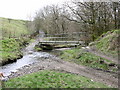 SD8019 : Footbridge over Dearden Brook at the top of Michael Wife Lane by liz dawson