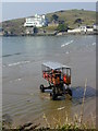 SX6444 : Burgh Island and sea tractor by Chris Gunns