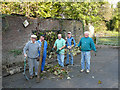 SS7799 : A work party at the long shed at Tonna Workshop on the Neath Canal by Hywel Jenkins