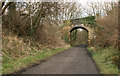 NZ9402 : Bridge over the disused railway by Peter Church