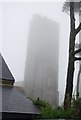 SX8648 : St Peter's Church tower in the mist, Stoke Fleming by N Chadwick