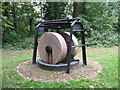 TQ2668 : Millstones in Ravensbury Park by Stephen Craven