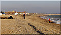 TQ6503 : Pevensey Bay looking east towards Normans Bay by Kevin Gordon