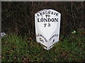 TM2245 : Milepost at Kesgrave by Geographer