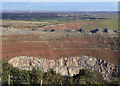 SP5196 : 3 stages of geological development at Croft Quarry. by Alan Murray-Rust