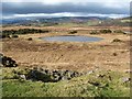 NS3678 : Pool and ruin of lime-kiln on Carman Muir by Lairich Rig