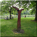 ST1776 : Millennium Milepost in Bute Park by Keith Edkins