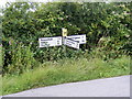 TM3371 : Roadsign on Heveningham Long Lane by Geographer