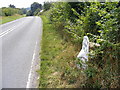 TM4479 : A145 London Road and the Brampton Milepost by Geographer