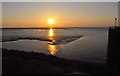 ST1972 : Sunrise off Cardiff Bay and the barrage by Mick Lobb