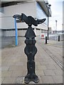 NO4029 : Mile post by the centre by Bill Nicholls