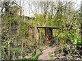 SJ9494 : Pipeline at Clough Fold by Gerald England