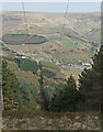 SS8993 : Power line corridor in forestry above Blaengarw by eswales