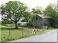 SD6543 : Oak tree and barn at Lees by M J Richardson