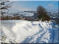 NS3779 : Snowdrift beside path by Lairich Rig